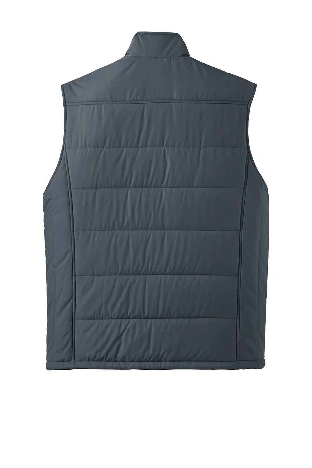 Port Authority Mens Wind & Water Resistant Full Zip Puffy Vest - Slate Grey
