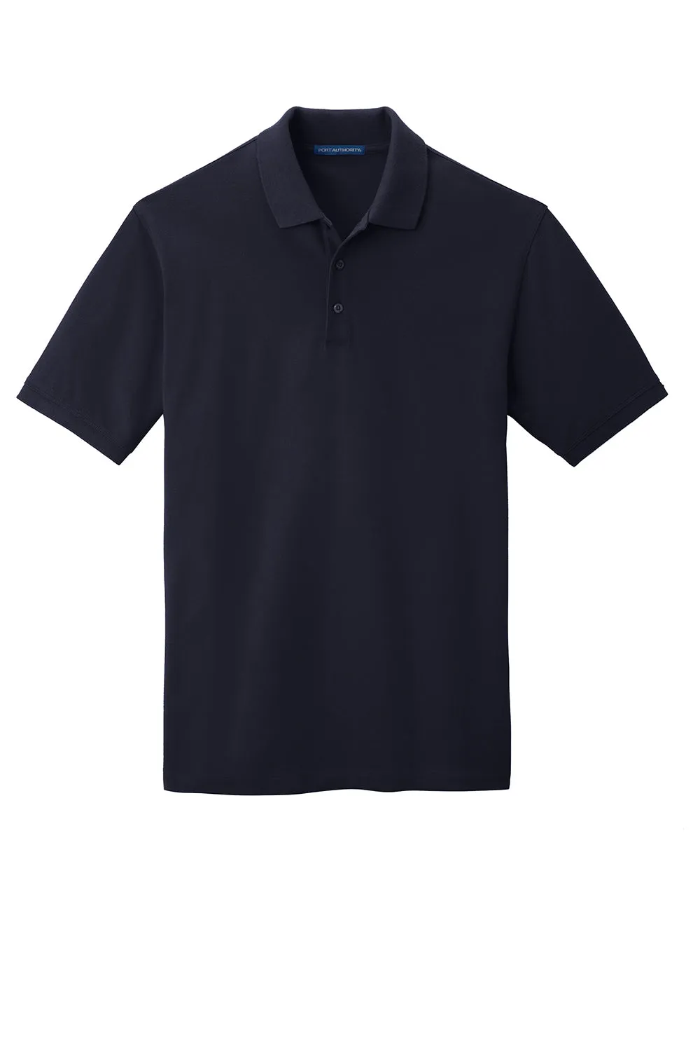 Port Authority Mens Wrinkle Resistant Short Sleeve Polo Shirt - Navy Blue