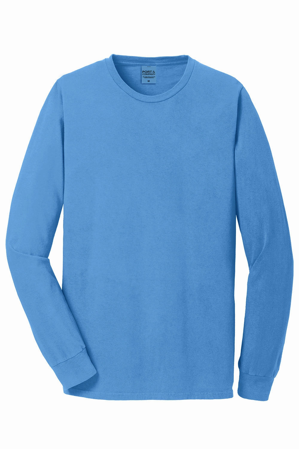 Port & Company Mens Beach Wash Long Sleeve Crewneck T-Shirt - Blue Moon