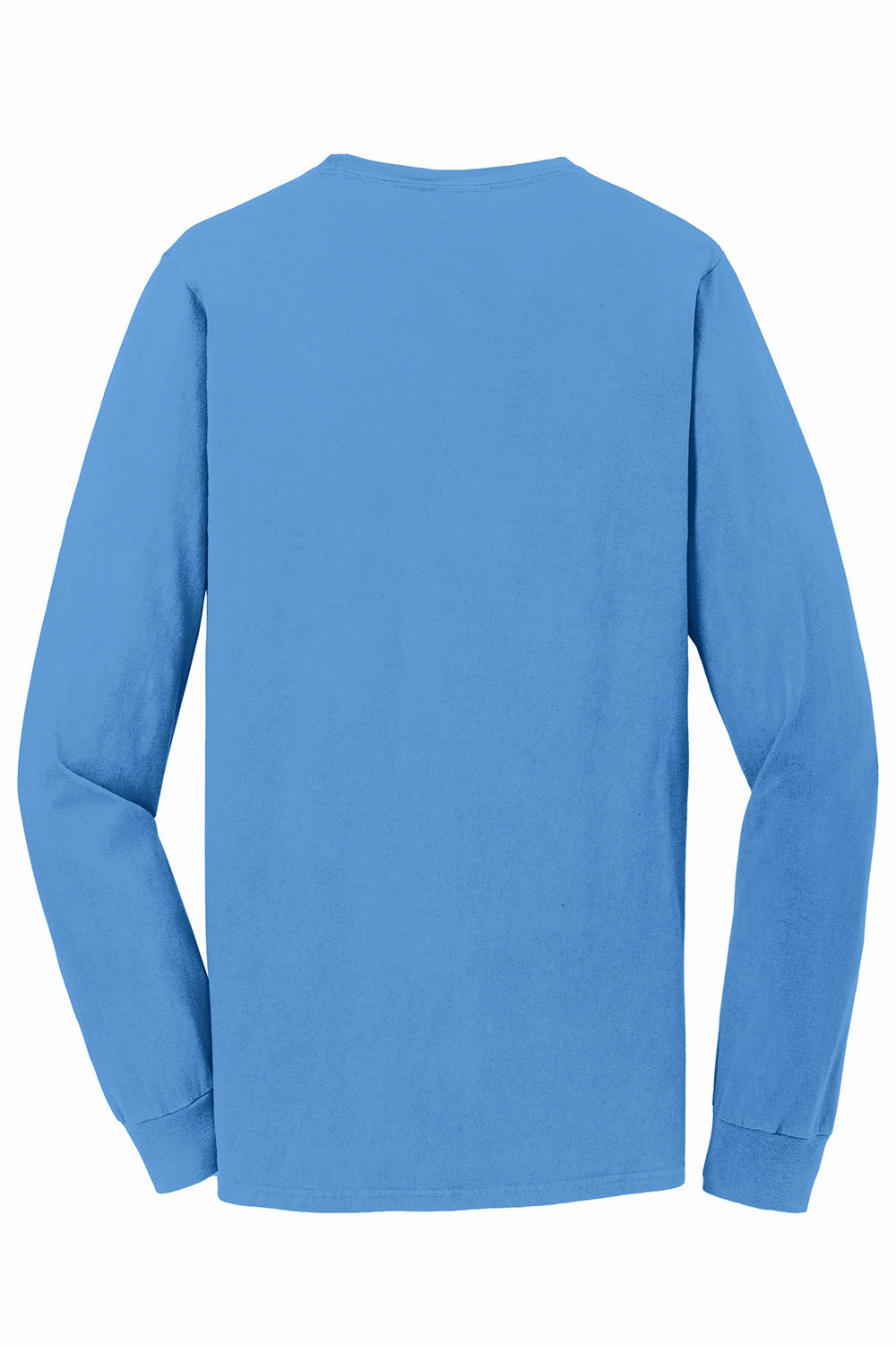 Port & Company Mens Beach Wash Long Sleeve Crewneck T-Shirt - Blue Moon