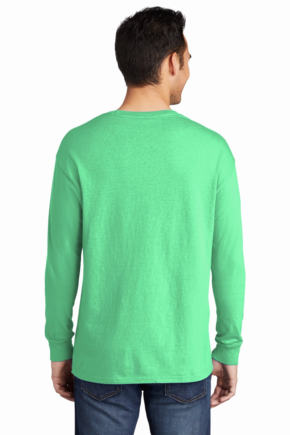 Port & Company Mens Beach Wash Long Sleeve Crewneck T-Shirt - Jadeite Green