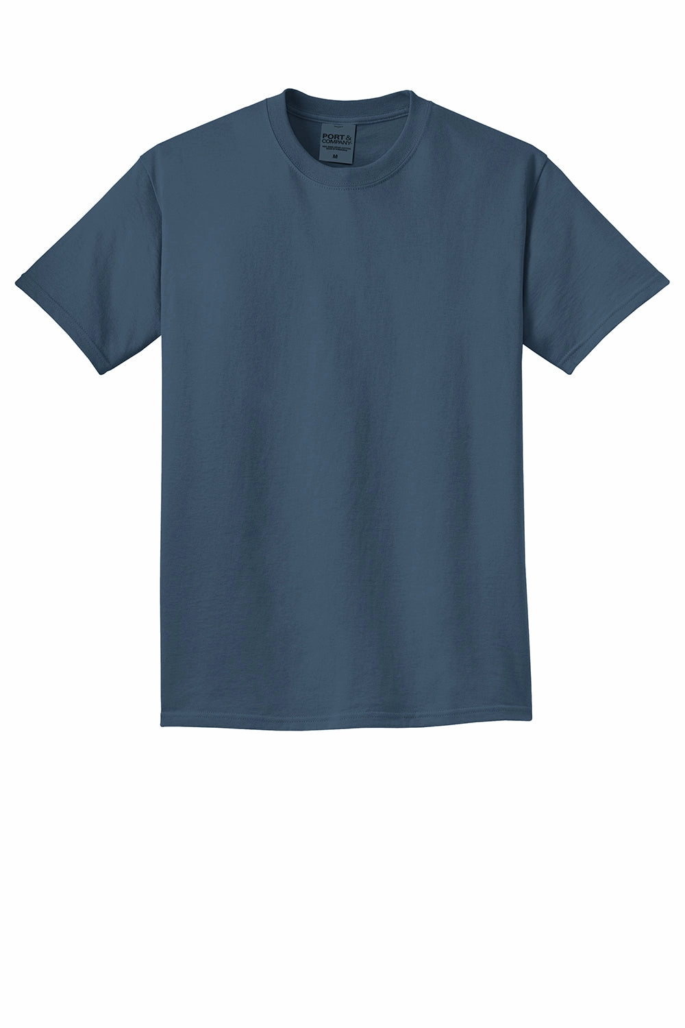 Port & Company Mens Beach Wash Short Sleeve Crewneck T-Shirt - Denim Blue