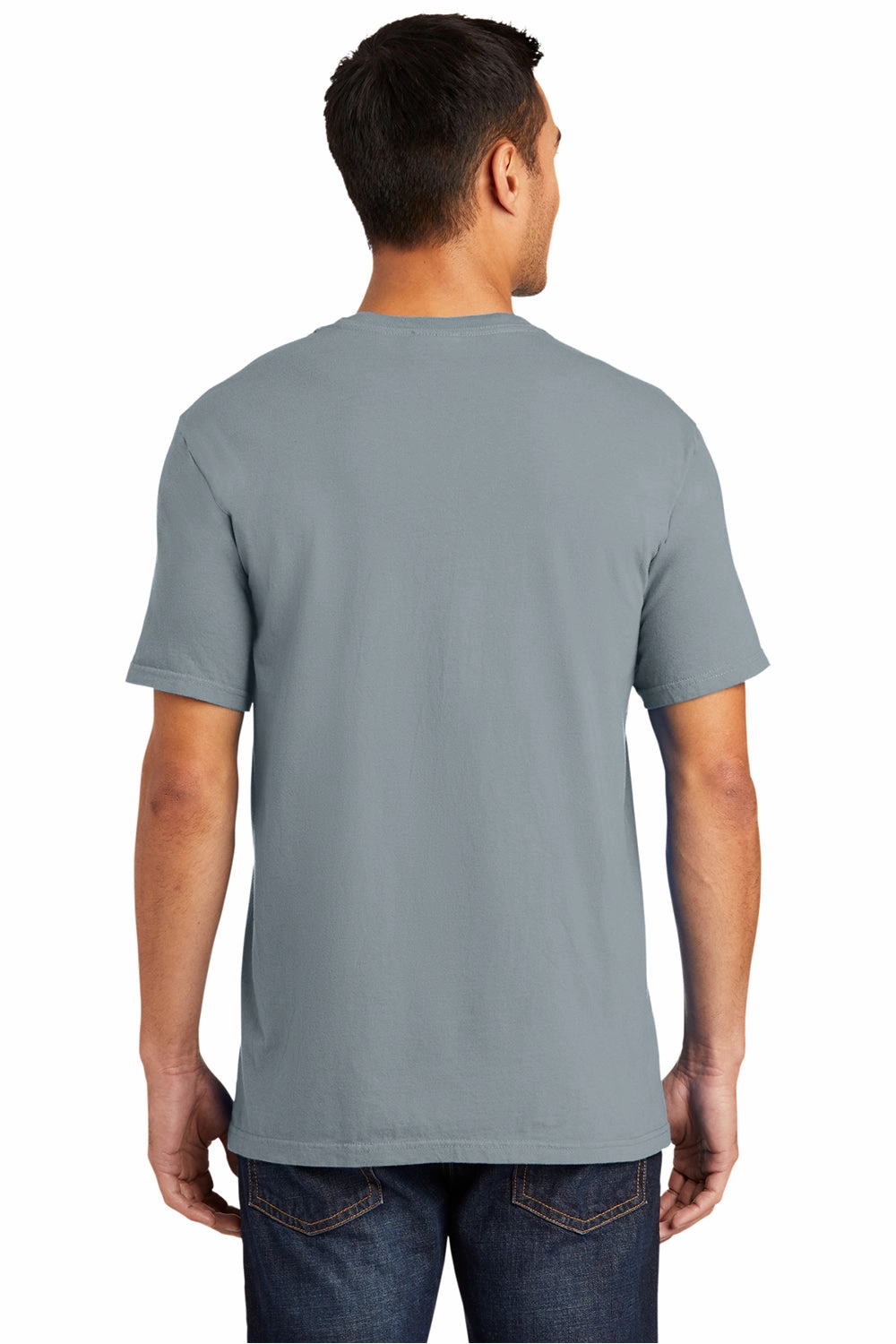 Port & Company Mens Beach Wash Short Sleeve Crewneck T-Shirt - Dove Grey