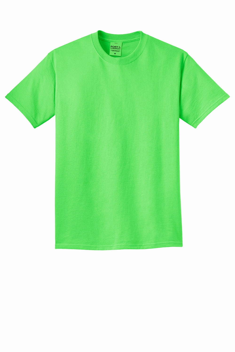 Port & Company Mens Beach Wash Short Sleeve Crewneck T-Shirt - Neon Green