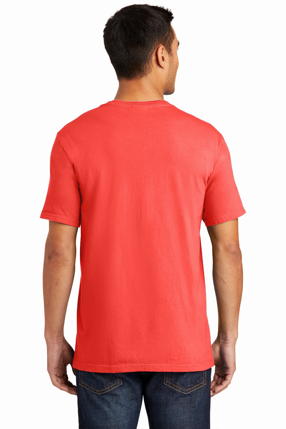 Port & Company Mens Beach Wash Short Sleeve Crewneck T-Shirt - Poppy Red