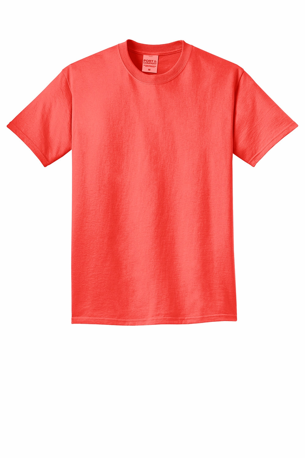 Port & Company Mens Beach Wash Short Sleeve Crewneck T-Shirt - Poppy Red