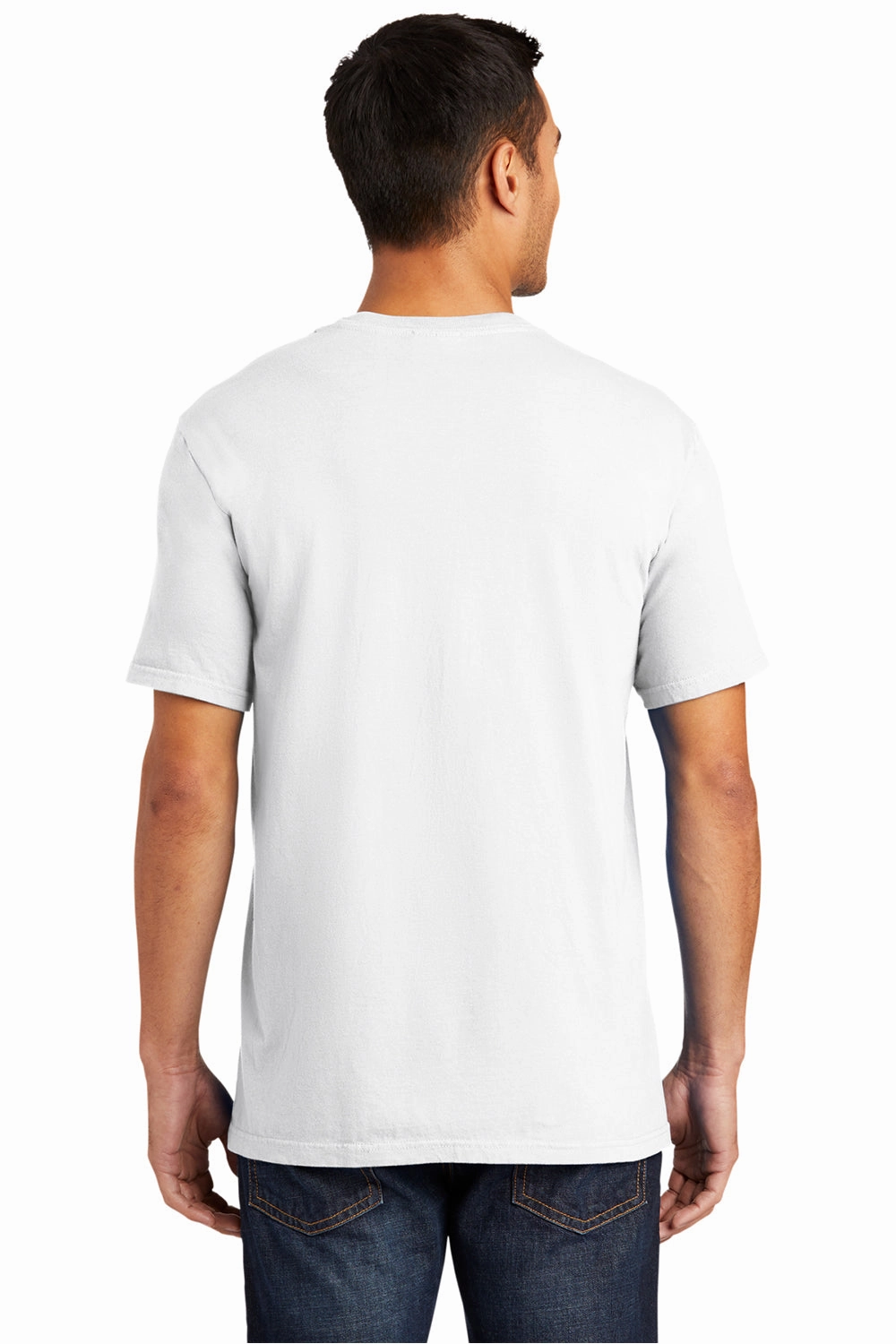 Port & Company Mens Beach Wash Short Sleeve Crewneck T-Shirt - White