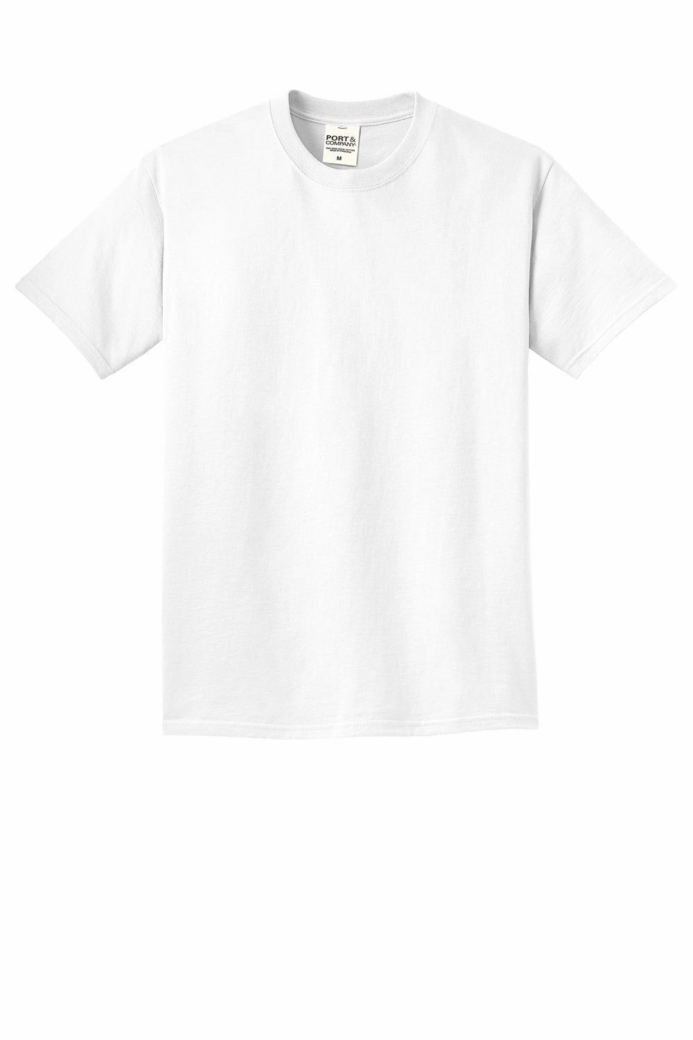 Port & Company Mens Beach Wash Short Sleeve Crewneck T-Shirt - White