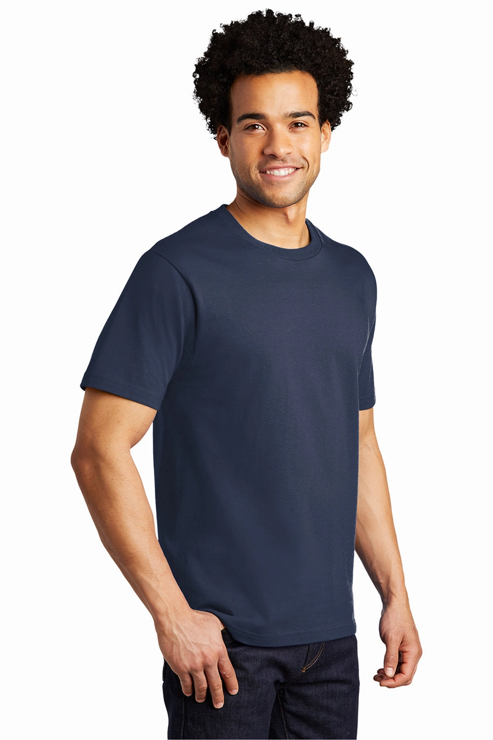 Port & Company Mens Bouncer Short Sleeve Crewneck T-Shirt - Navy Blue