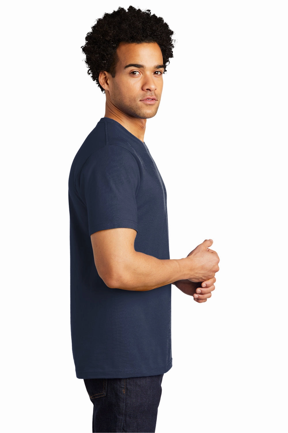 Port & Company Mens Bouncer Short Sleeve Crewneck T-Shirt - Navy Blue