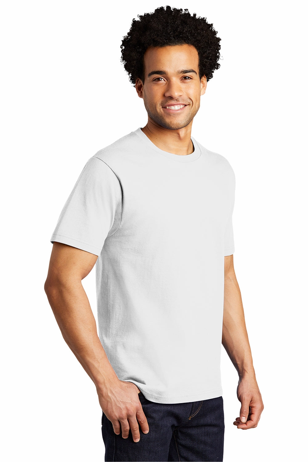 Port & Company Mens Bouncer Short Sleeve Crewneck T-Shirt - White