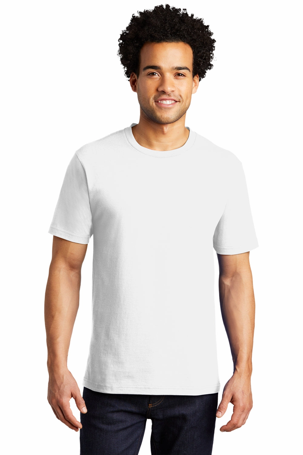 Port & Company Mens Bouncer Short Sleeve Crewneck T-Shirt - White