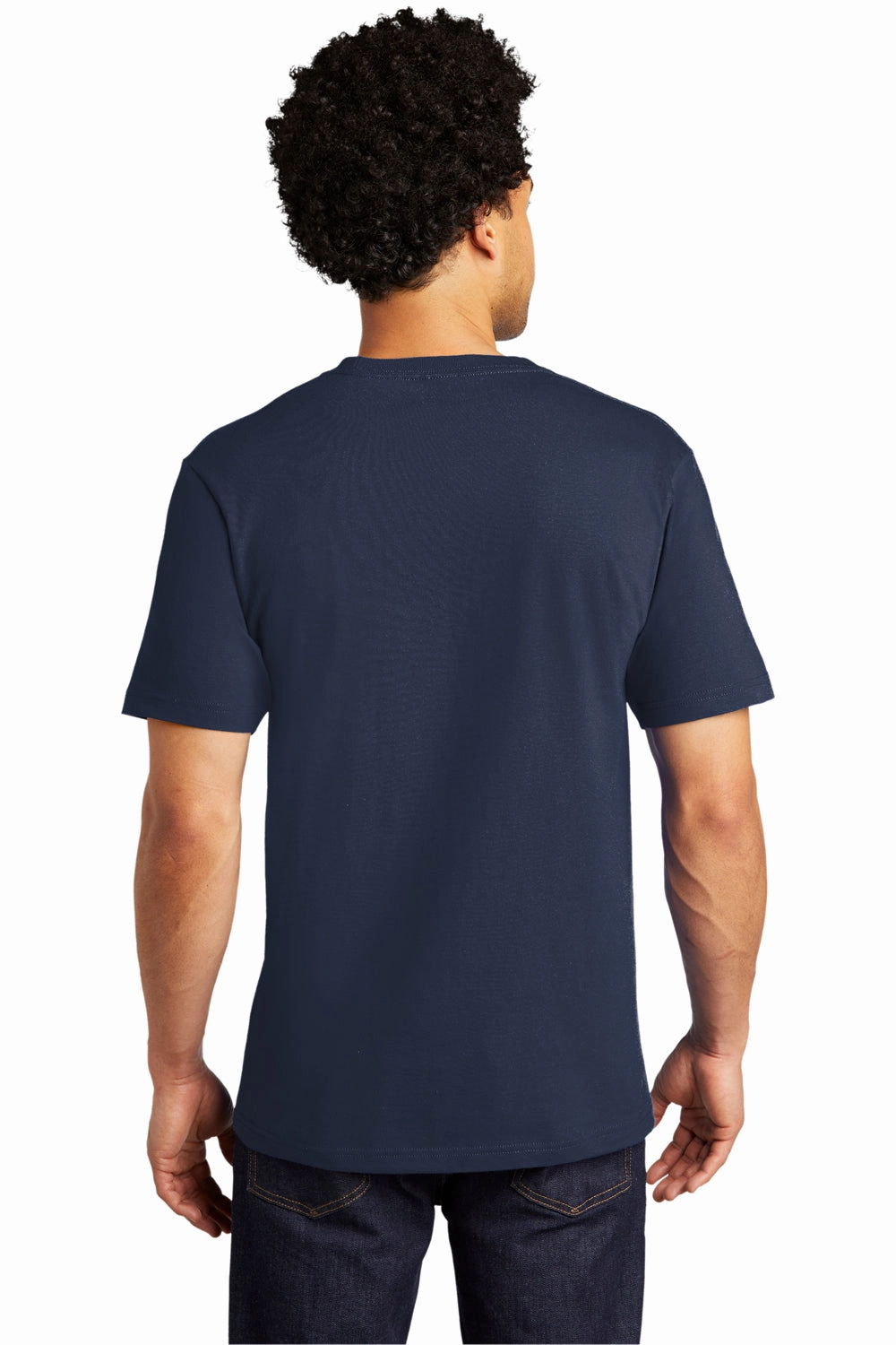 Port & Company Mens Bouncer Short Sleeve Crewneck T-Shirt w/ Pocket - Navy Blue