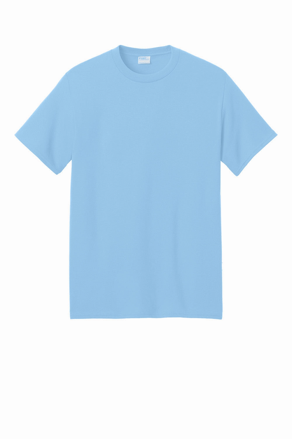 Port & Company Mens Core Blend Recycled Short Sleeve Crewneck T-Shirt - Light Blue