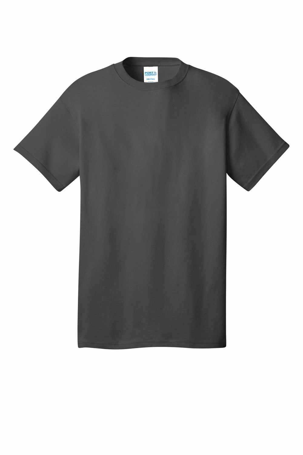 Port & Company Mens Core Cotton DTG Short Sleeve Crewneck T-Shirt - Charcoal Grey