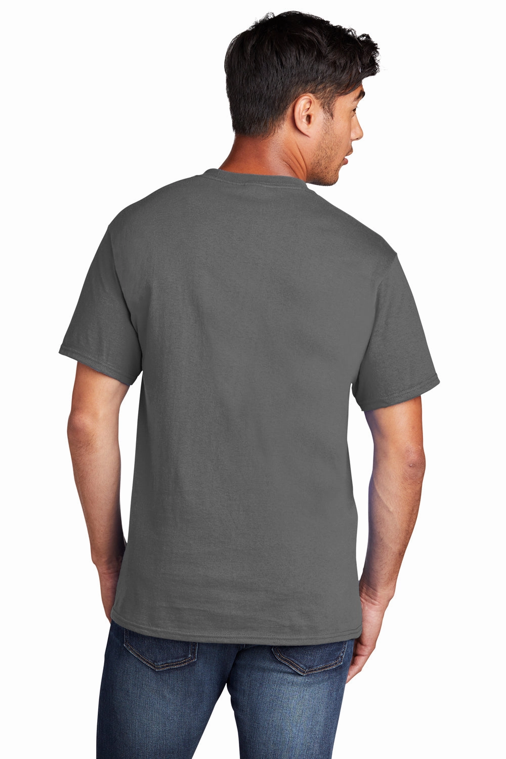 Port & Company Mens Core Cotton DTG Short Sleeve Crewneck T-Shirt - Charcoal Grey