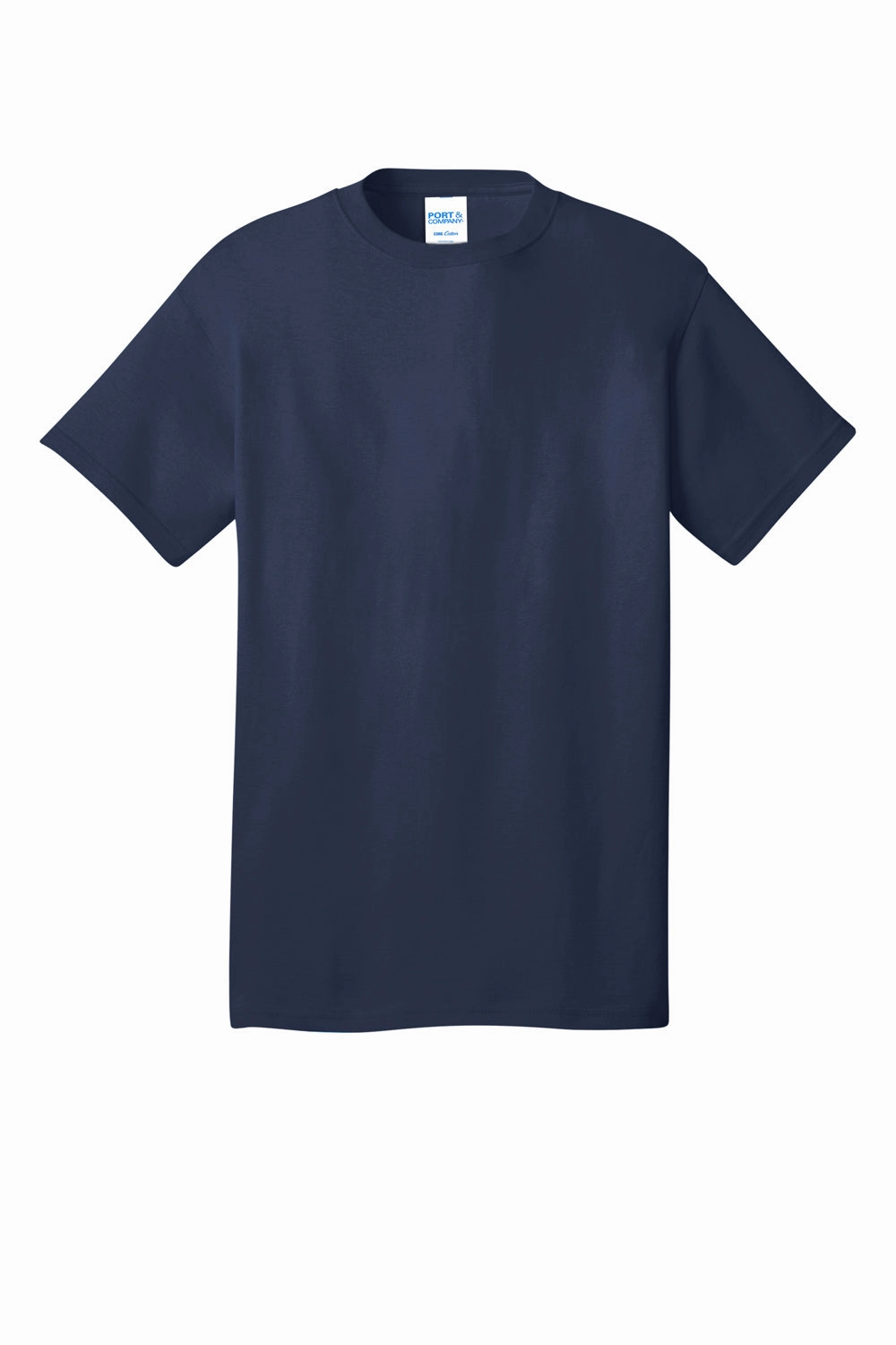 Port & Company Mens Core Cotton DTG Short Sleeve Crewneck T-Shirt - Navy Blue