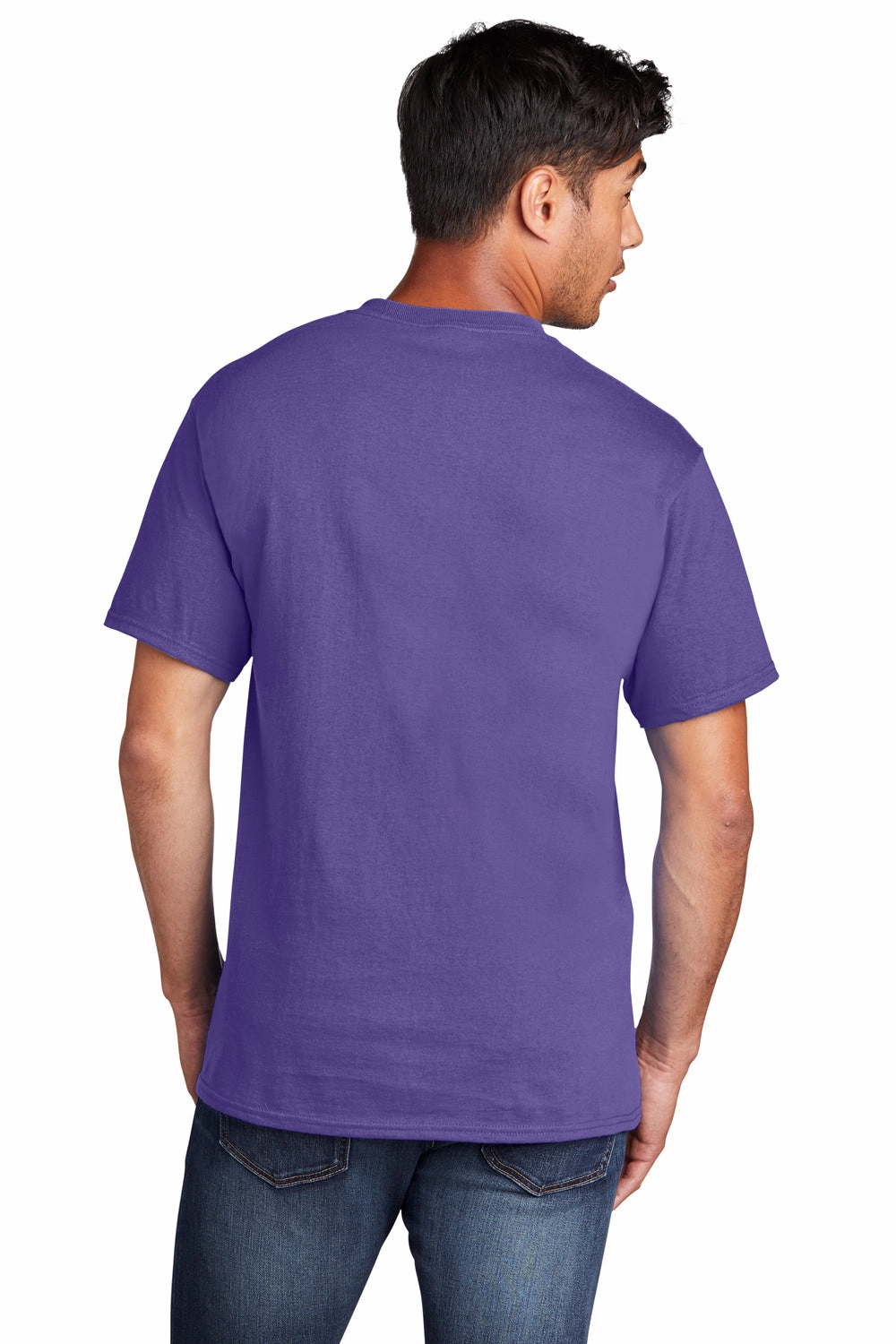 Port & Company Mens Core Cotton DTG Short Sleeve Crewneck T-Shirt - Purple