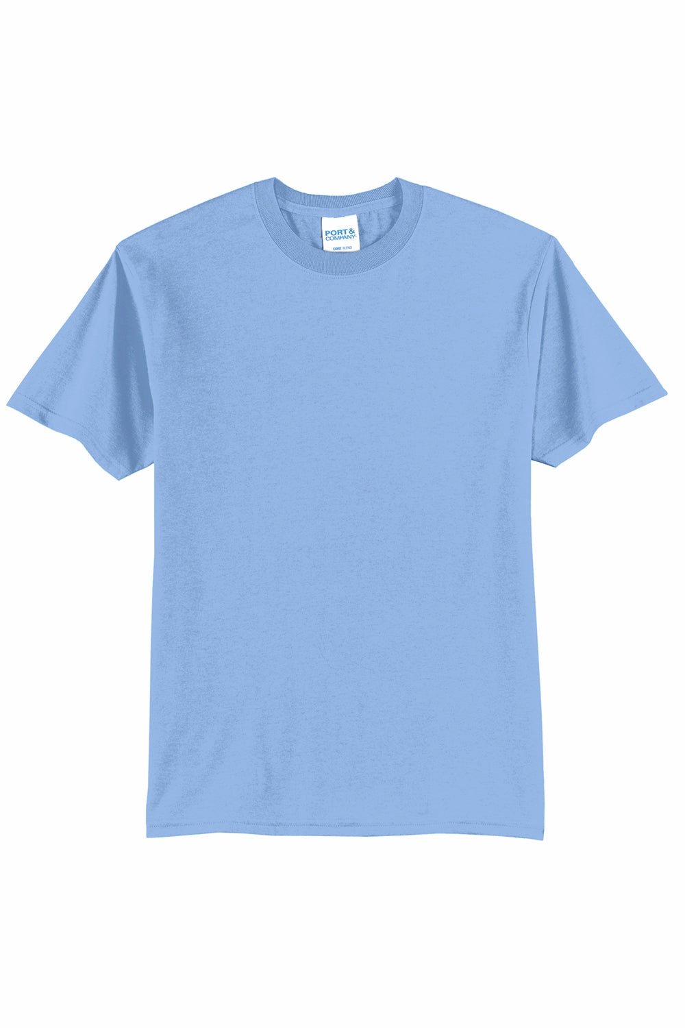 Port & Company Mens Core Short Sleeve Crewneck T-Shirt - Light Blue