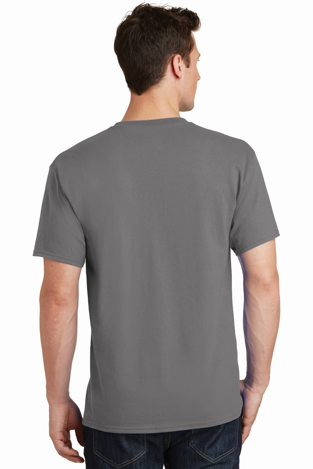 Port & Company Mens Core Short Sleeve Crewneck T-Shirt - Medium Grey