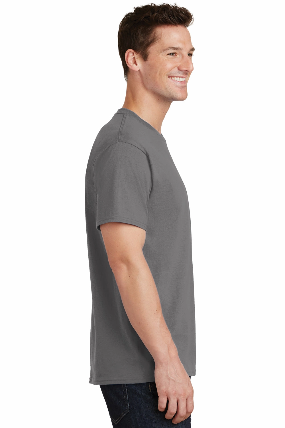 Port & Company Mens Core Short Sleeve Crewneck T-Shirt - Medium Grey