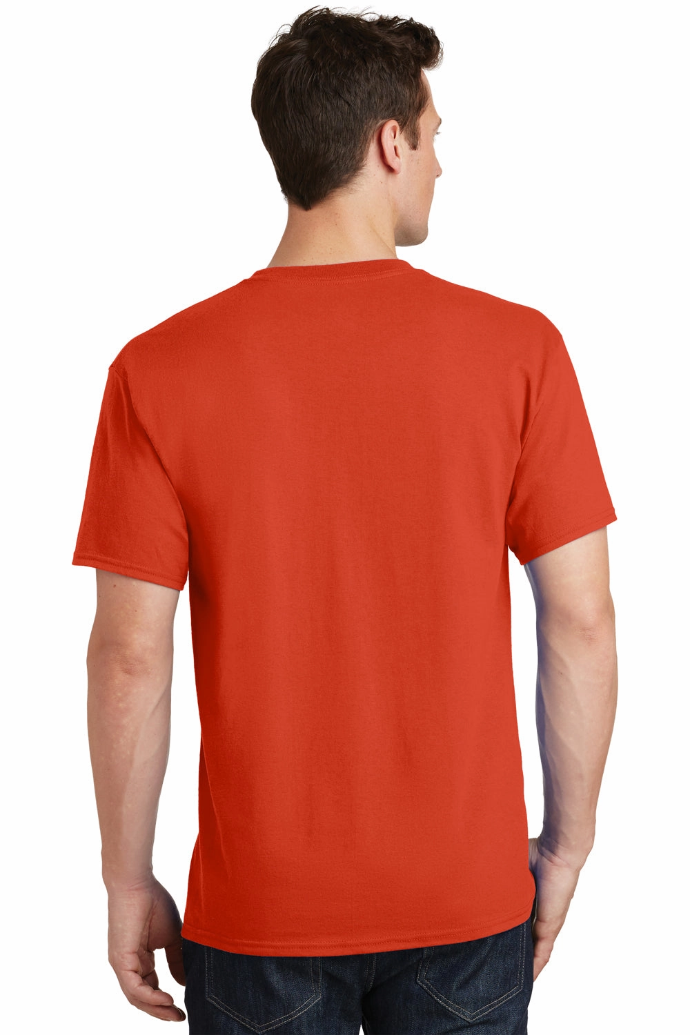 Port & Company Mens Core Short Sleeve Crewneck T-Shirt - Orange