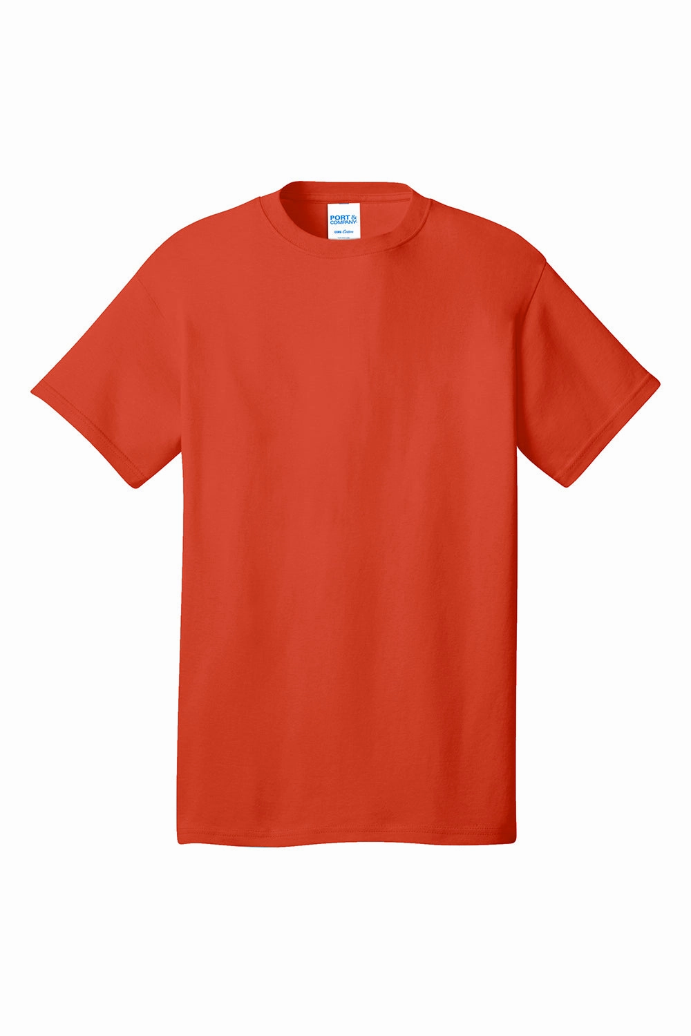 Port & Company Mens Core Short Sleeve Crewneck T-Shirt - Orange