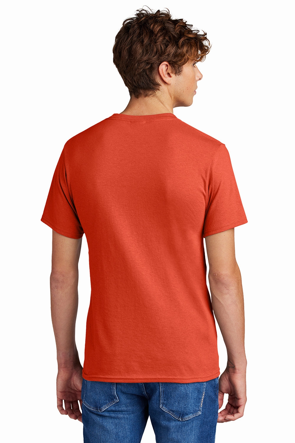Port & Company Mens Core Short Sleeve Crewneck T-Shirt - Orange
