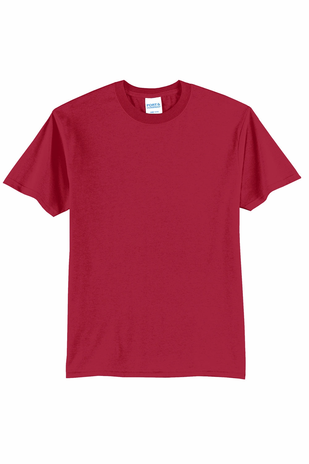 Port & Company Mens Core Short Sleeve Crewneck T-Shirt - Red