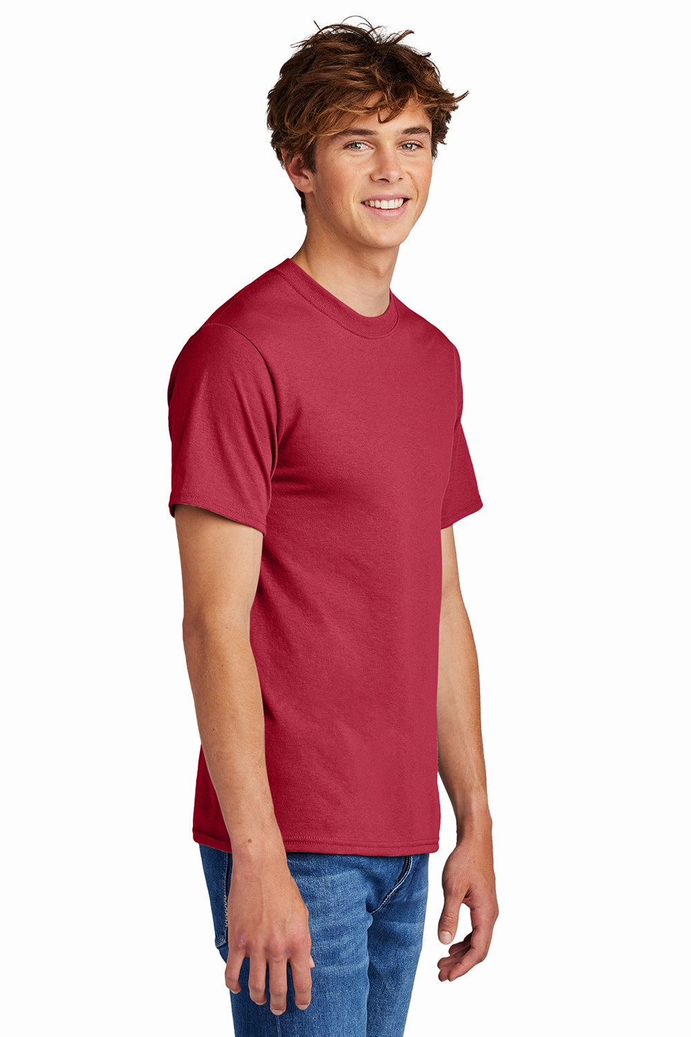 Port & Company Mens Core Short Sleeve Crewneck T-Shirt - Red