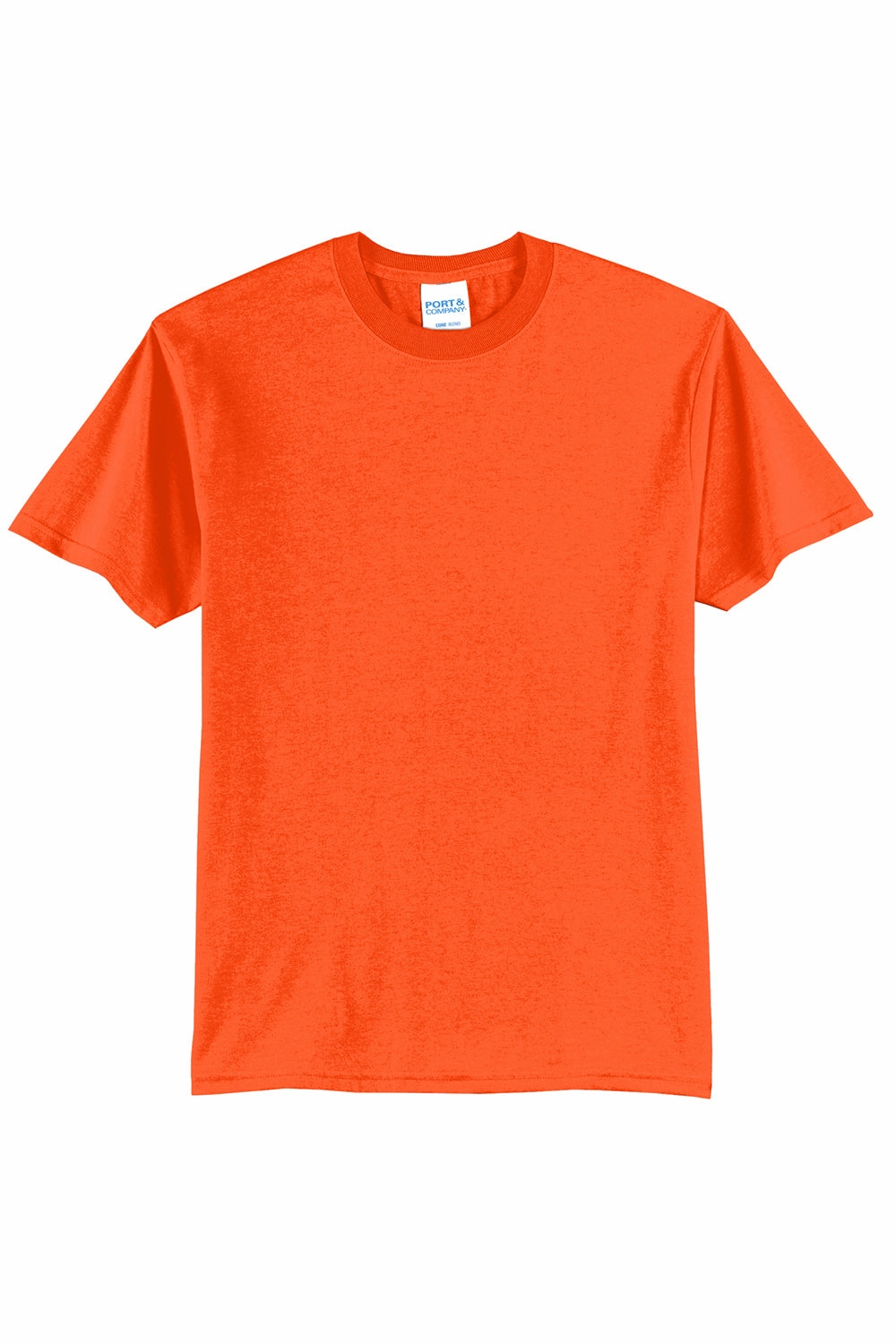 Port & Company Mens Core Short Sleeve Crewneck T-Shirt - Safety Orange