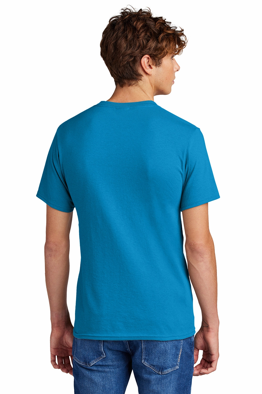 Port & Company Mens Core Short Sleeve Crewneck T-Shirt - Sapphire Blue
