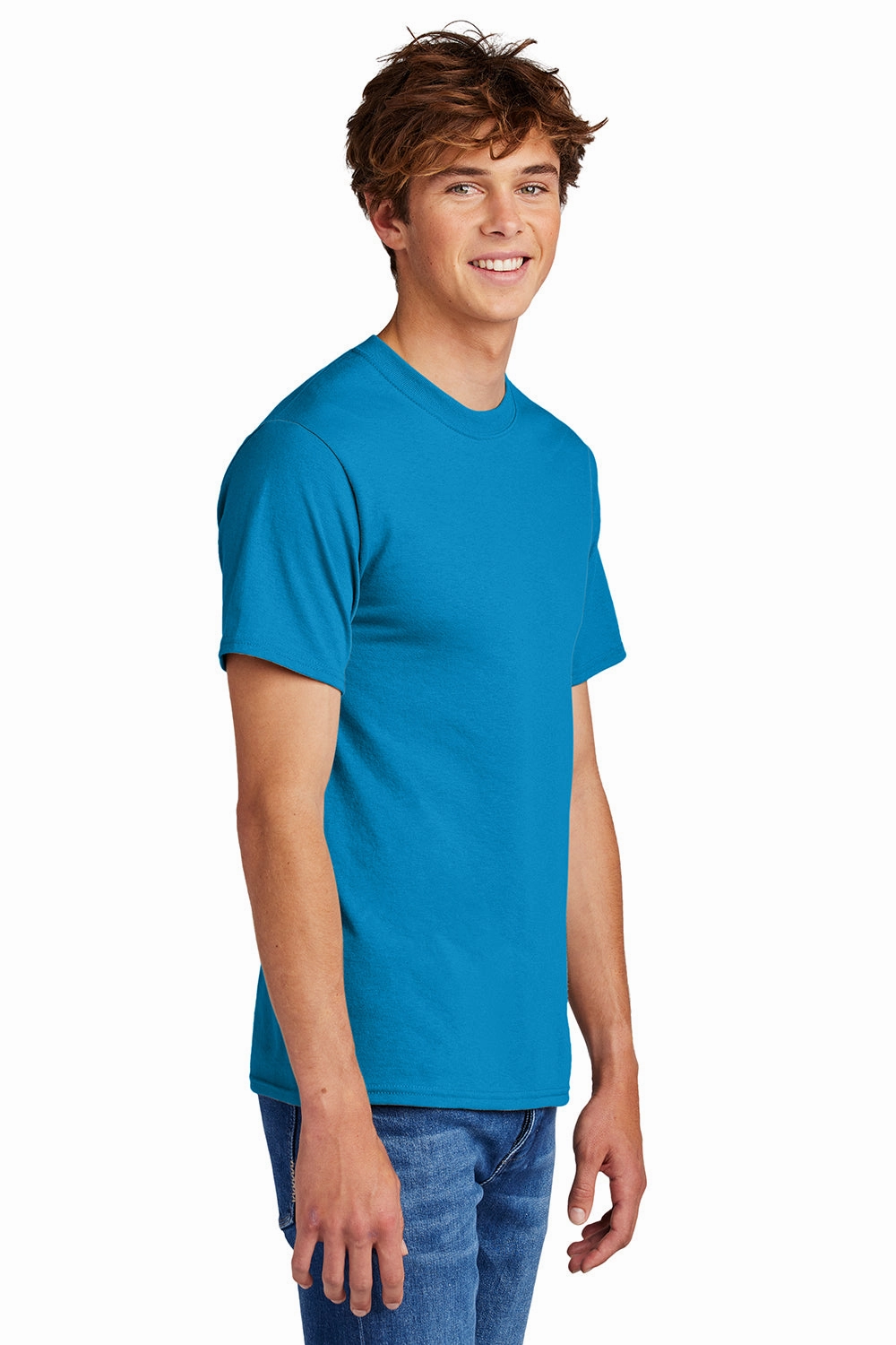 Port & Company Mens Core Short Sleeve Crewneck T-Shirt - Sapphire Blue