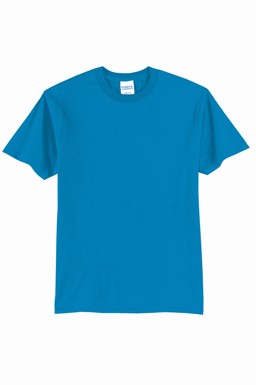 Port & Company Mens Core Short Sleeve Crewneck T-Shirt - Sapphire Blue