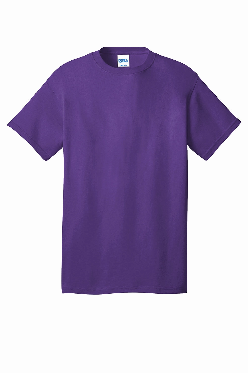 Port & Company Mens Core Short Sleeve Crewneck T-Shirt - Team Purple