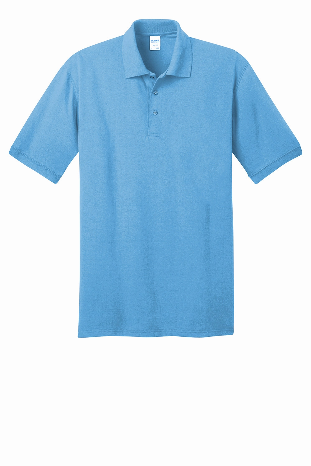 Port & Company Mens Core Stain Resistant Short Sleeve Polo Shirt - Aquatic Blue