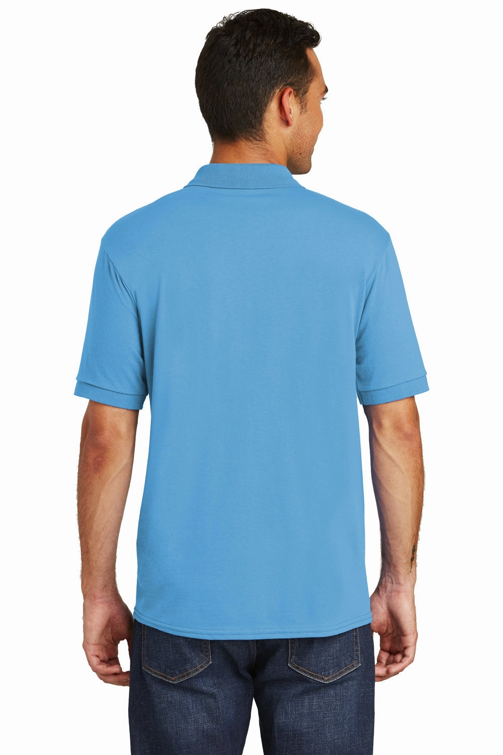 Port & Company Mens Core Stain Resistant Short Sleeve Polo Shirt - Aquatic Blue