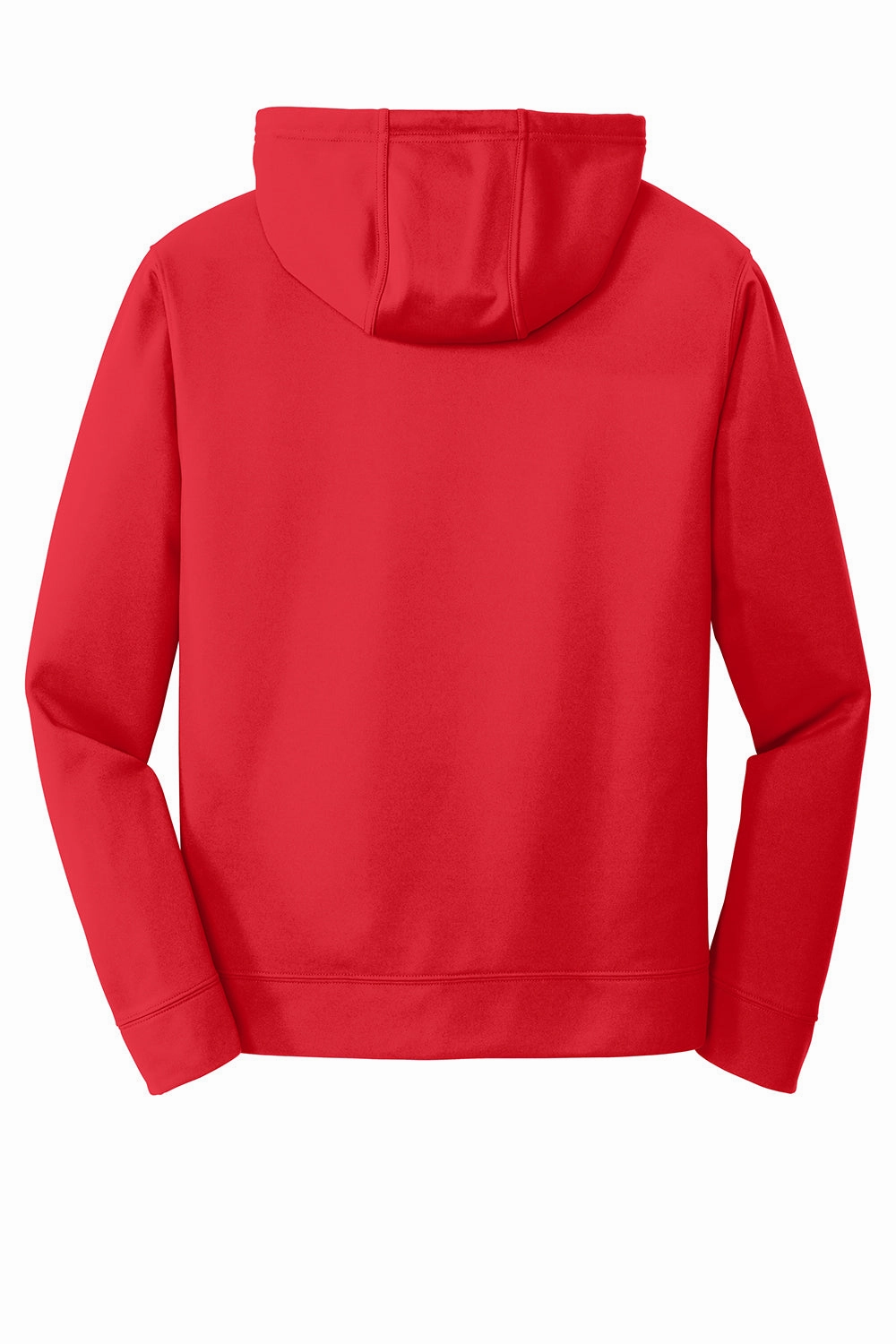 Port & Company Mens Dry Zone Performance Moisture Wicking Fleece Hooded Sweatshirt Hoodie w/ Pouch Pocket - Red