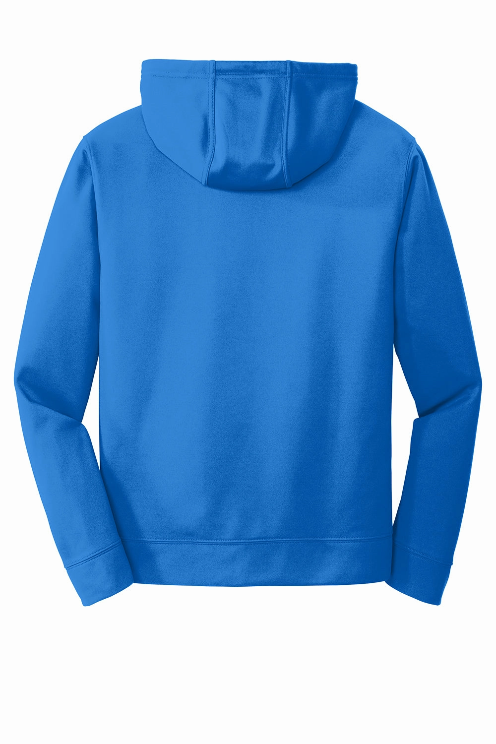 Port & Company Mens Dry Zone Performance Moisture Wicking Fleece Hooded Sweatshirt Hoodie w/ Pouch Pocket - Royal Blue