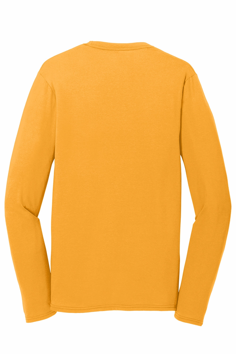 Port & Company Mens Dry Zone Performance Moisture Wicking Long Sleeve Crewneck T-Shirt - Gold