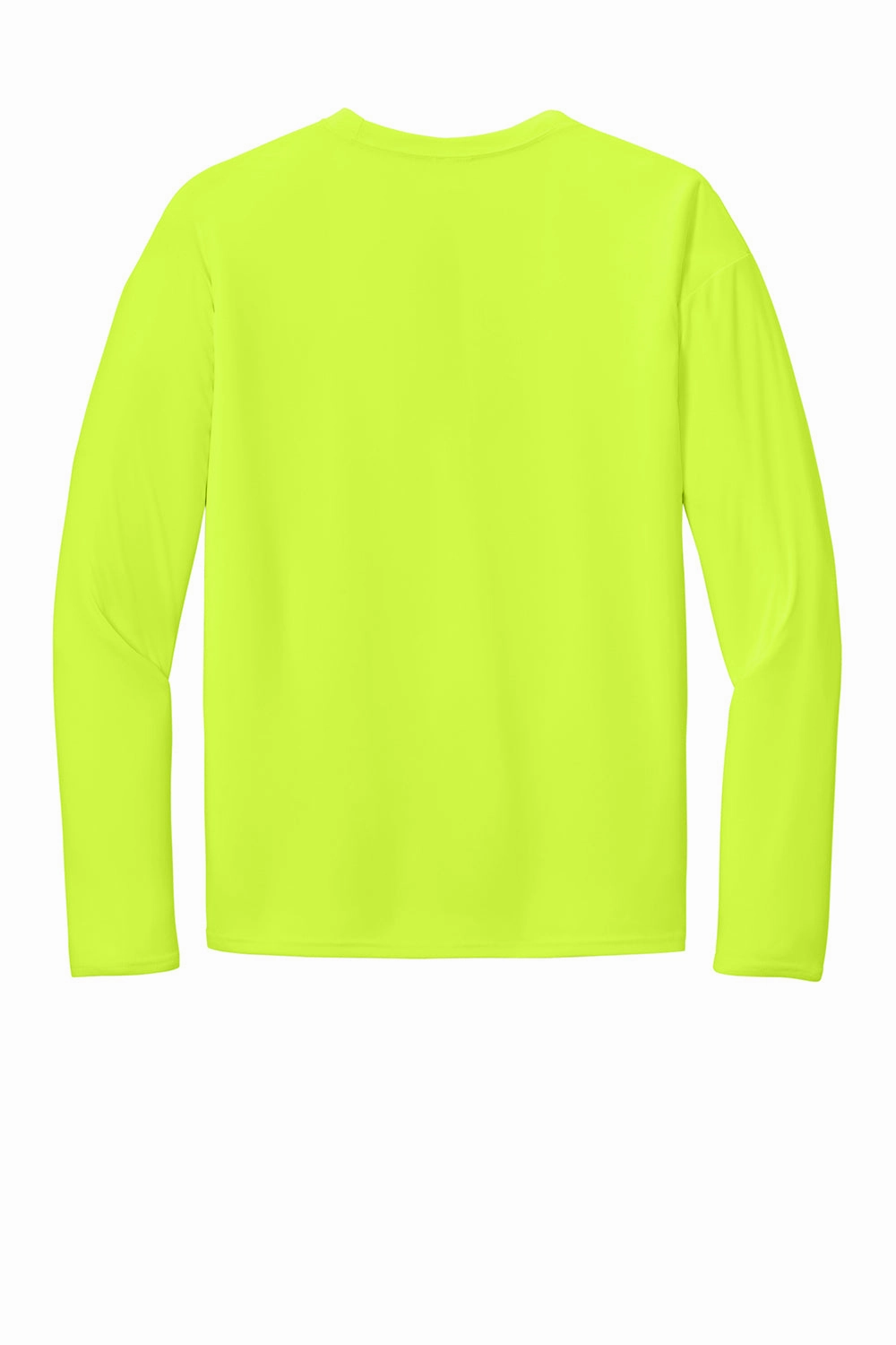 Port & Company Mens Dry Zone Performance Moisture Wicking Long Sleeve Crewneck T-Shirt - Neon Yellow