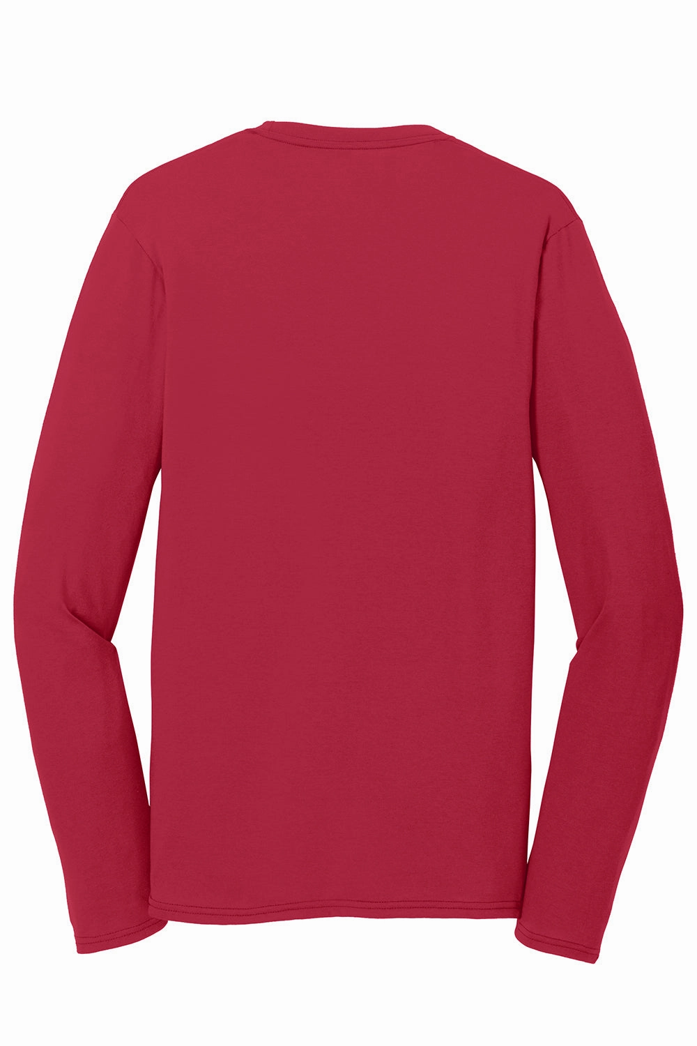 Port & Company Mens Dry Zone Performance Moisture Wicking Long Sleeve Crewneck T-Shirt - Red