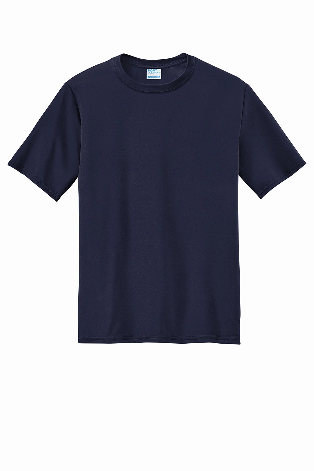 Port & Company Mens Dry Zone Performance Moisture Wicking Short Sleeve Crewneck T-Shirt - Deep Navy Blue