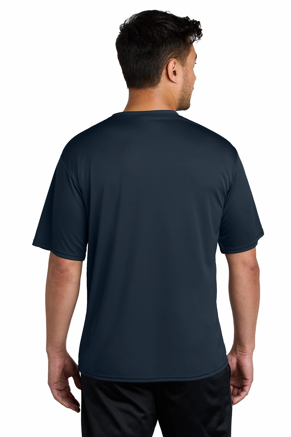 Port & Company Mens Dry Zone Performance Moisture Wicking Short Sleeve Crewneck T-Shirt - Deep Navy Blue