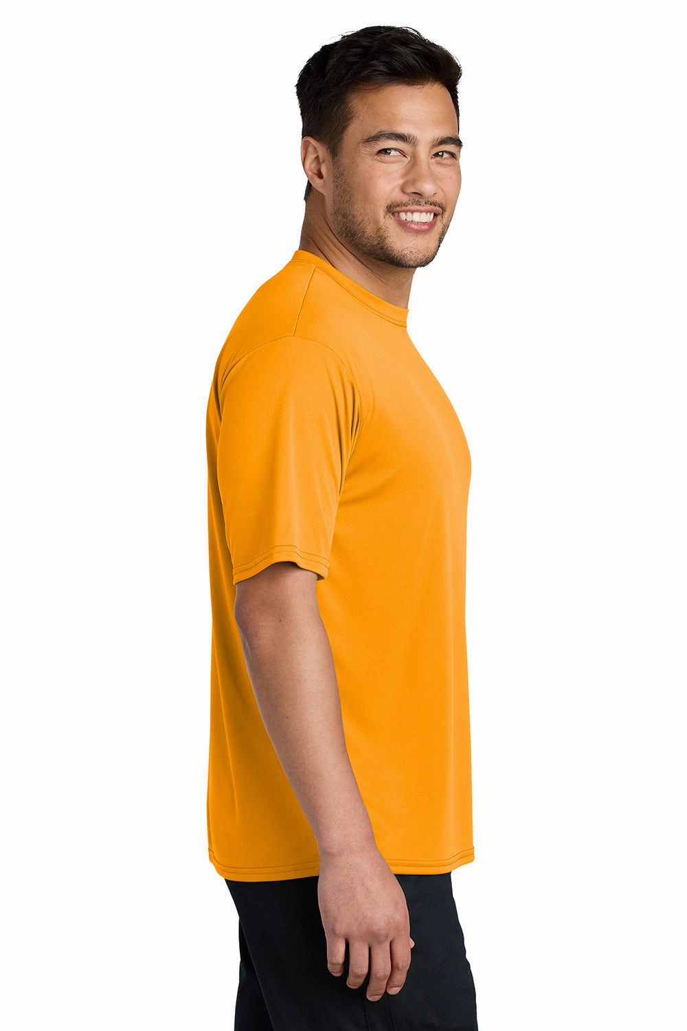 Port & Company Mens Dry Zone Performance Moisture Wicking Short Sleeve Crewneck T-Shirt - Gold