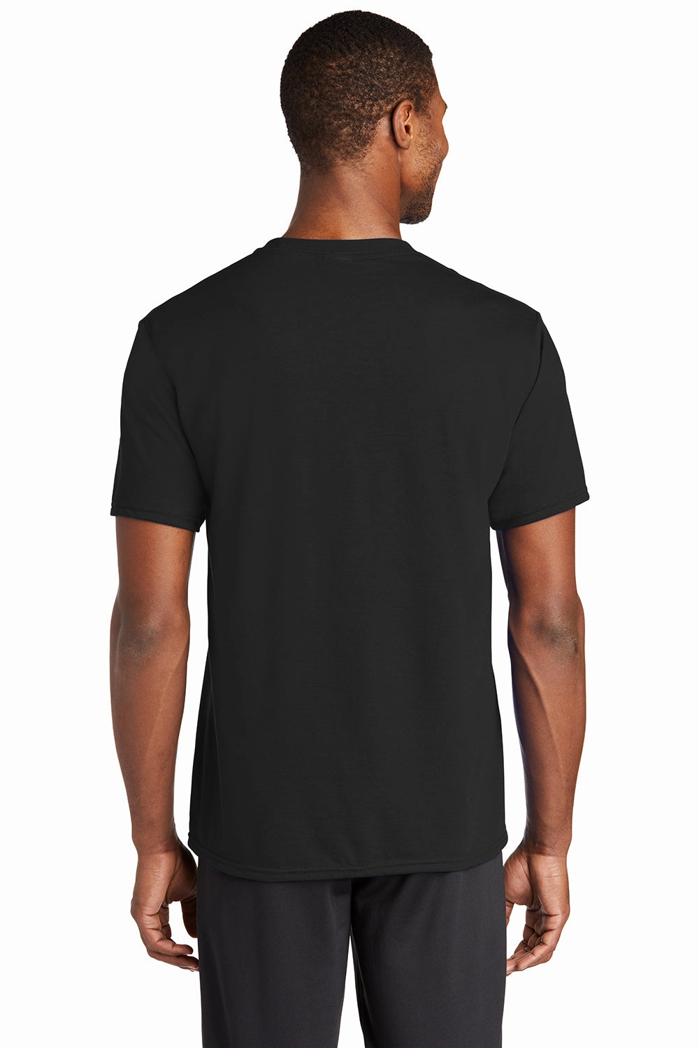 Port & Company Mens Dry Zone Performance Moisture Wicking Short Sleeve Crewneck T-Shirt - Jet Black