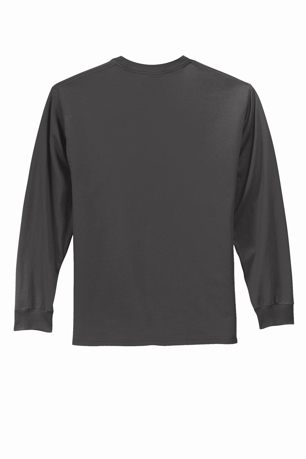 Port & Company Mens Essential Long Sleeve Crewneck T-Shirt - Charcoal Grey