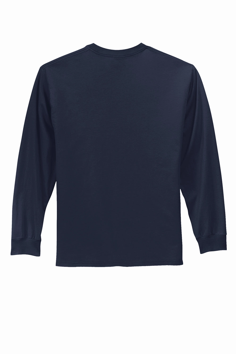 Port & Company Mens Essential Long Sleeve Crewneck T-Shirt - Deep Navy Blue