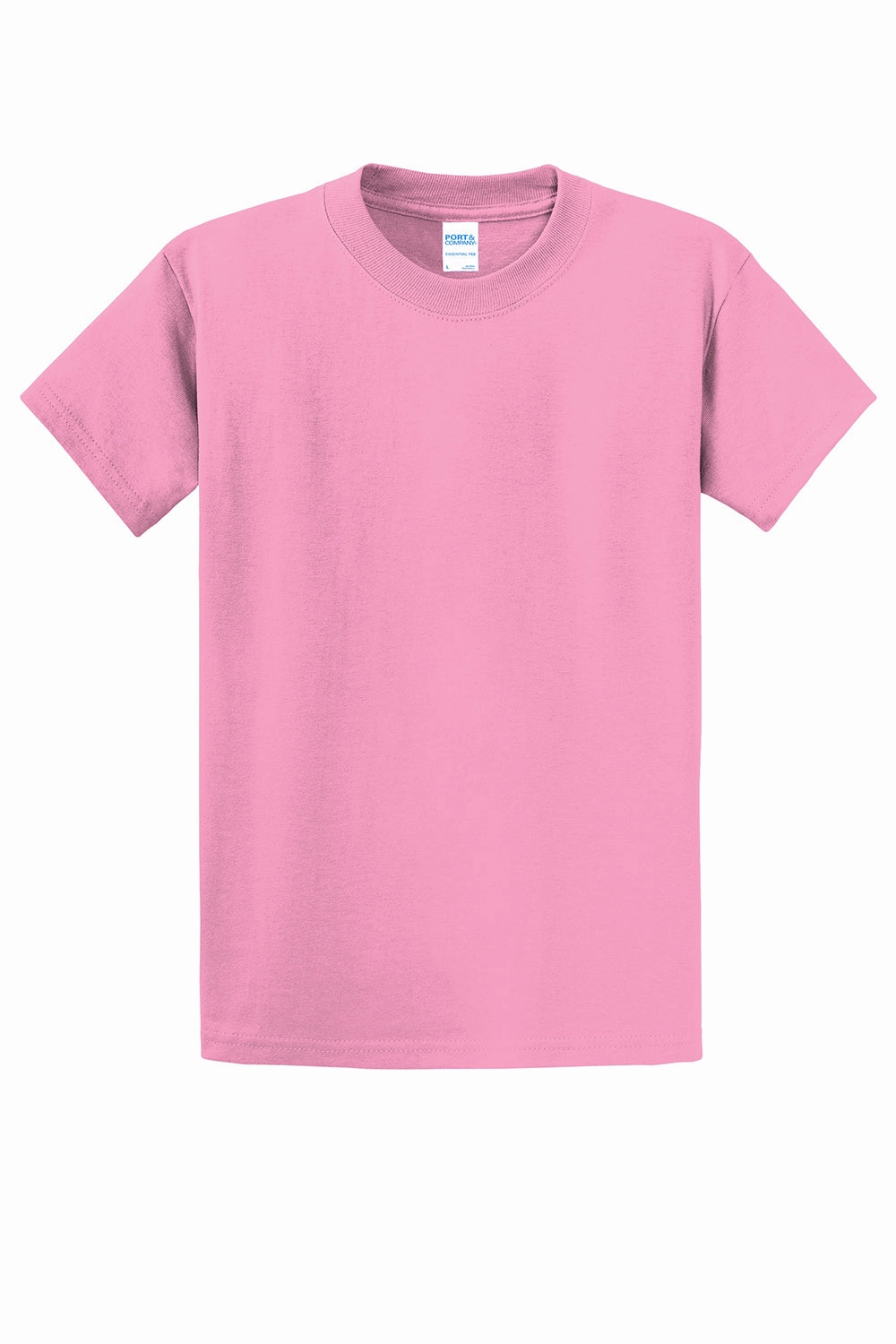Port & Company Mens Essential Short Sleeve Crewneck T-Shirt - Candy Pink