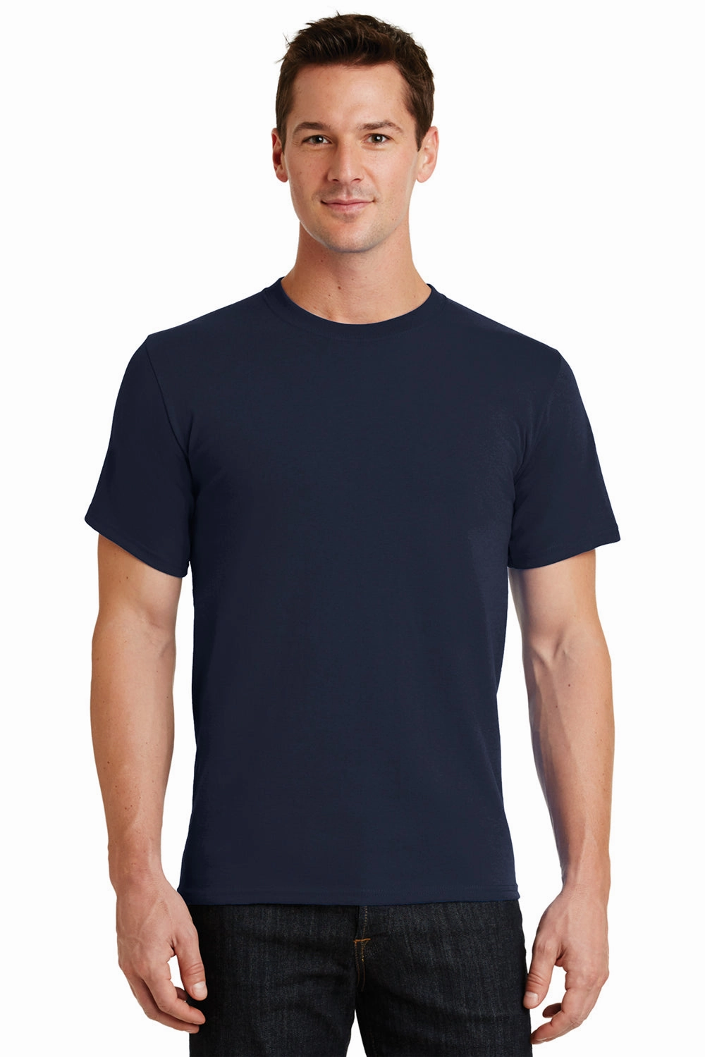 Port & Company Mens Essential Short Sleeve Crewneck T-Shirt - Deep Navy Blue